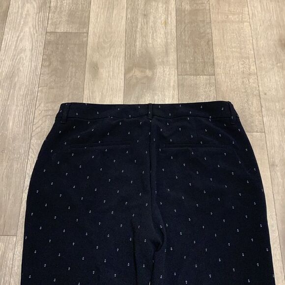 Womens Old Navy Harper All Over Anchor Print Ankle Mid Rise Stretch Pants - Picture 7 of 7